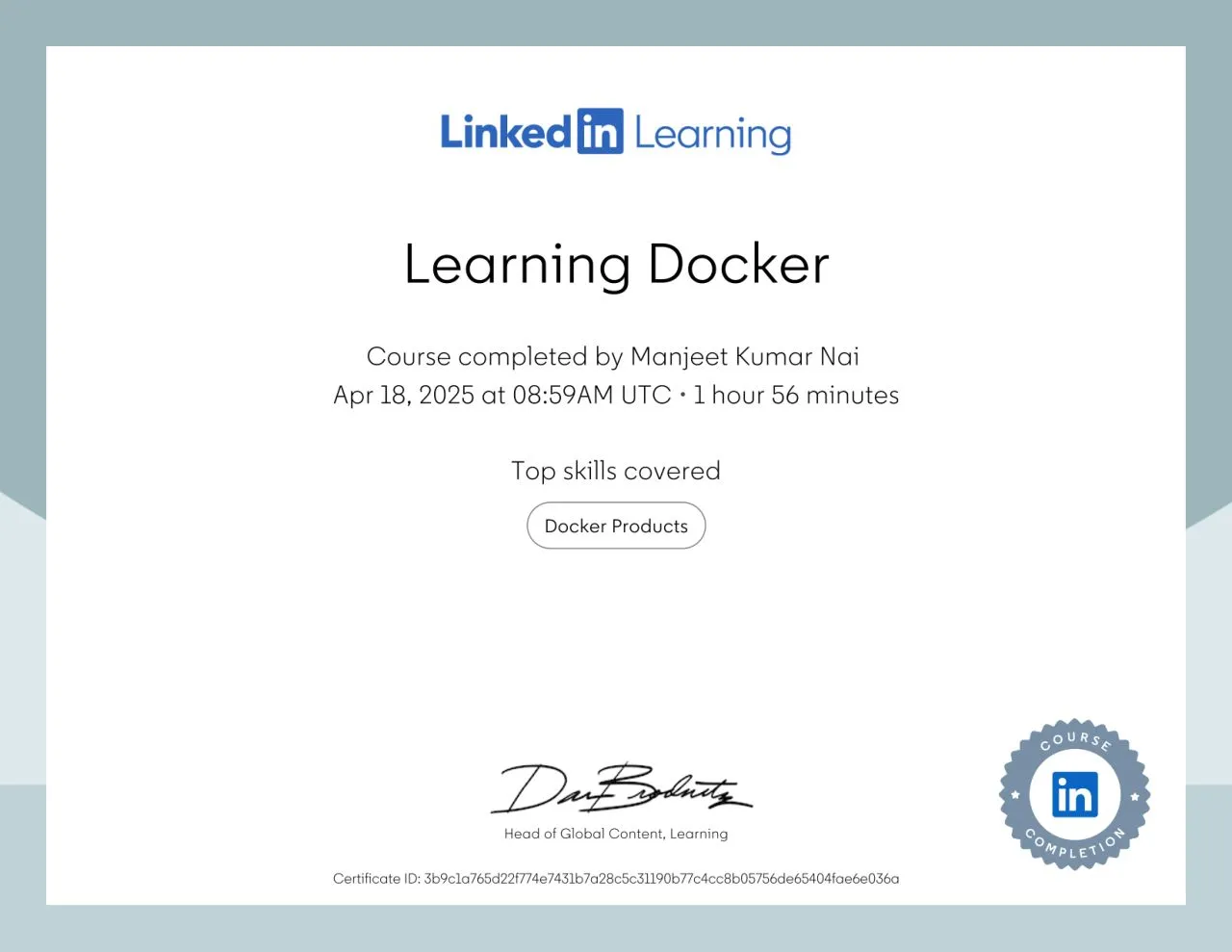 Docker Certificate Preview