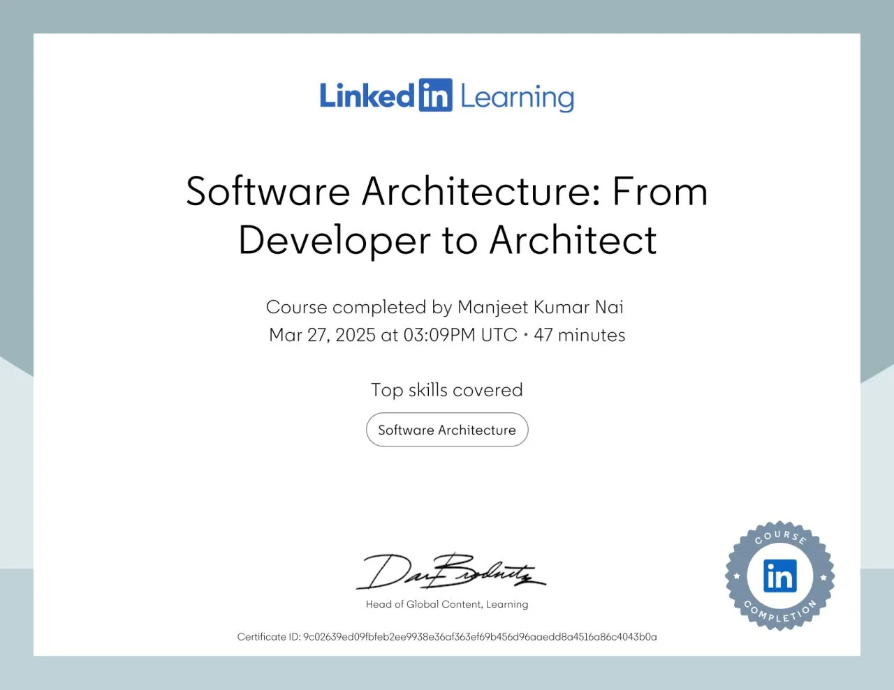 Software Architecture Certificate Preview